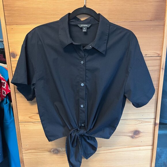 Banana Republic Black Tie-Front Top - Picture 6 of 8